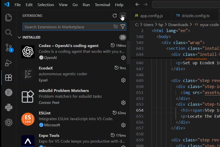 Click the three dots